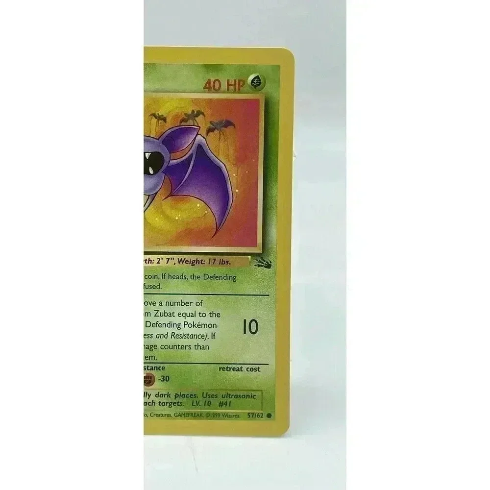 Zubat 57/62 Fossil Unlimited Pokémon TCG WOTC Non Holo Vintage 1999 NM‎